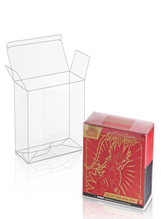 Baskiss 15 Pack Clear ETB Protector Case for PKMN Elite Trainer Box - 0.55mm Thick PET, No Peeling Film & Easy Set-up, Scratch Resistant, Heavy Duty Storage & Display Cover for Collectors (15) - Image 1
